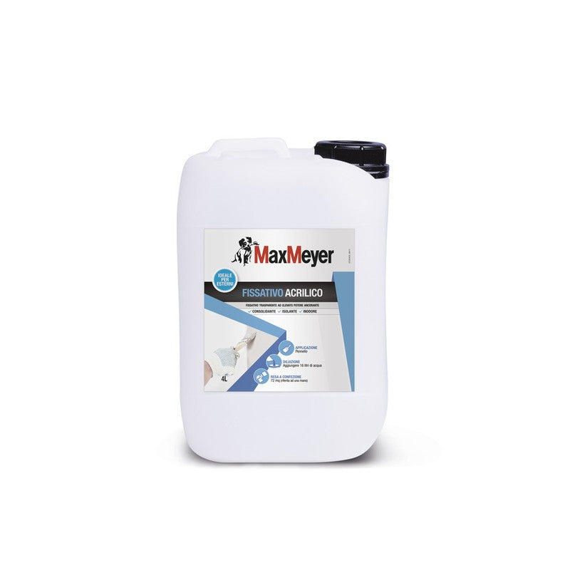 MAX FISSATIVO ACRILICO 4 L TRASPARENTE