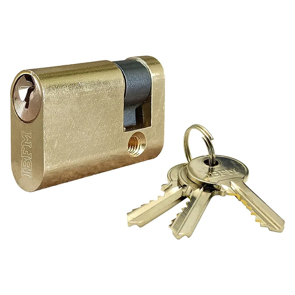 MEZZO CILINDRO OVALE OTTONE LUCIDO 'LINEA ECO' mm. 30+10 KA