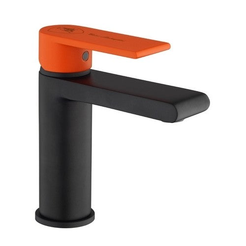MISCELATORE MONOCOMANDO LAVABO LINEA LAGUNA Misura: Nero Opa Leva Nera+Leva Aranci
