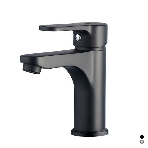 MISCELATORE MONOCOMANDO LAVABO SERIE PACO Misura: Nero opaco - Senza piletta