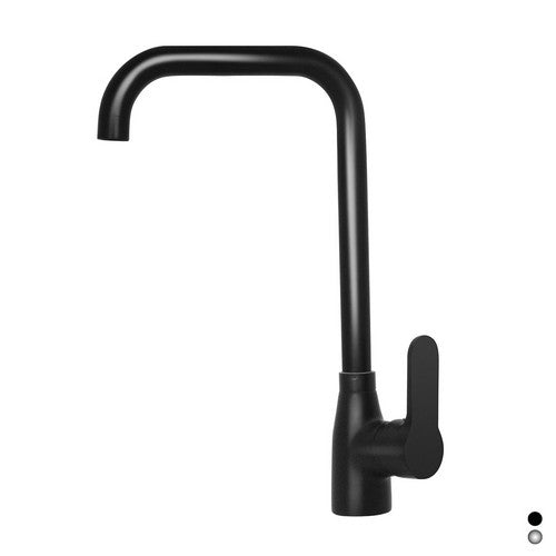 MISCELATORE MONOCOMANDO LAVELLO CANNA QUADRA SERIE PACO Misura: Nero opaco