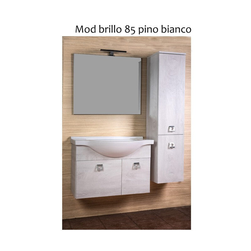 MOBILE BAGNO BRILLO 85 SOSPESO PINO BIANCO