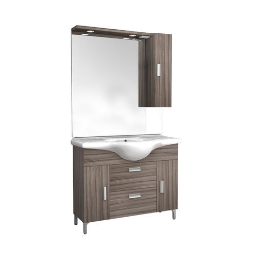MOBILE BAGNO COMPLETO MARIKA Misura: Bianco Lucido L. 85 cm