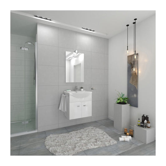 MOBILE BAGNO EMMA 58 SOSP C/SPECCHIO BIANCO