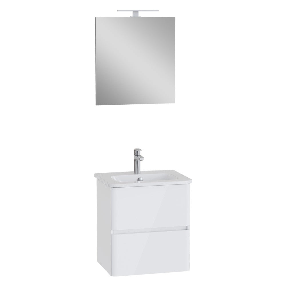 MOBILE BAGNO 'MIA ROUND PLUS' base cm. 56,5 x 44,8 x 62,5 - bianco lucido