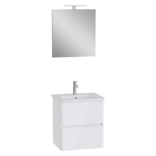 MOBILE BAGNO 'MIA ROUND PLUS' base cm. 56,5 x 44,8 x 62,5 - bianco lucido