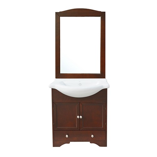 MOBILE BAGNO MONIQUE CON LAVELLO INTEGRATO E SPECCHIO 75 Misura: cm 75