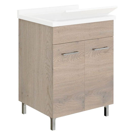 MOBILE LAVATOIO A DUE ANTE cm 58,2 x 50 x h.83,5 - noce americano