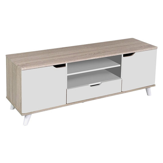 MOBILE PORTA TV LINEA 'ATENA' col. rovere + bianco