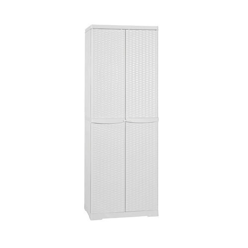 MOBILETTO IN POLIPROPILENE PORTASCOPE RATTAN H.178 Misura: L cm. 65 x P cm. 45 Bianco