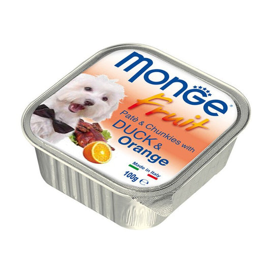 MONGE FRUIT CANE GR.100 ANATRA/ARANCIA