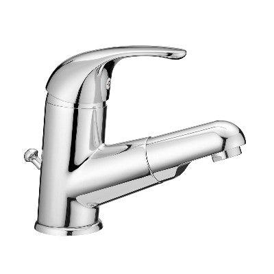 MONOCOMANDO LAVABO CON DOCCETTA ESTRAIBILE Misura: Cromo
