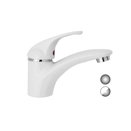 MONOCOMANDO LAVABO SERIE MARZIA Misura: Bianco Opaco-Cromo