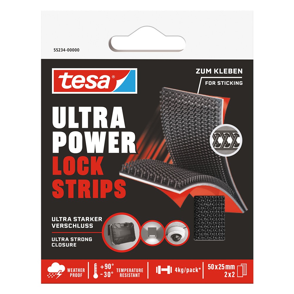 NASTRO ADESIVO 'ULTRA POWER LOCK' mm 25 x 5 cm - confezione da 2 strips