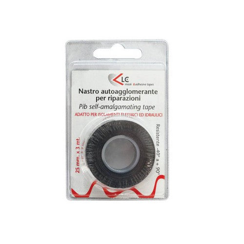 NASTRO AUTOAGGLOMERANTE Misura: mm 25 x mt 3 Nero