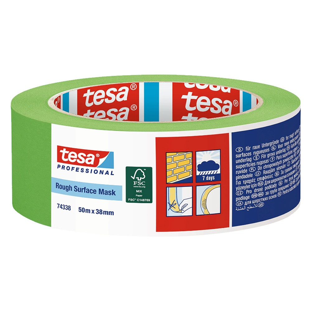 NASTRO PER MASCHERATURA 'ROUGH SURFACE MASK 74338' mm 38 x mt. 50 - colore verde