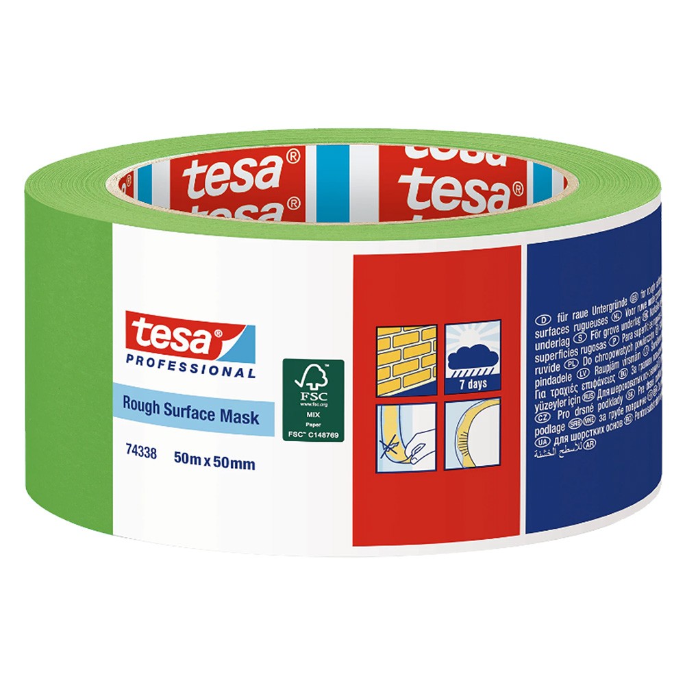 NASTRO PER MASCHERATURA 'ROUGH SURFACE MASK 74338' mm 50 x mt. 50 - colore verde