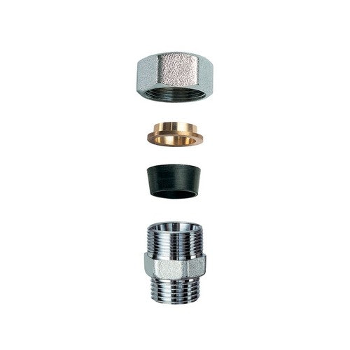 NIPLEX MASCHIO CROMATO C/MONOCONO IN GOMMA PER RAME Misura: 1" x 22