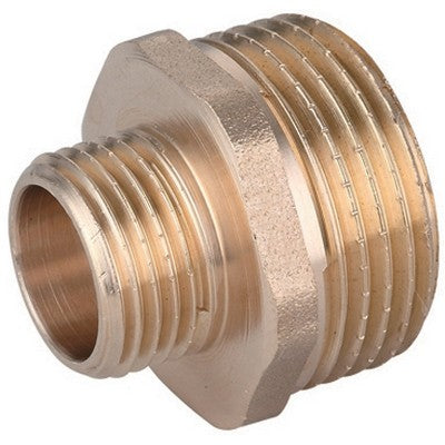 NIPPLE DIRITTO RIDOTTO MM OTTONE GIALLO Misura: 1" x 1/2