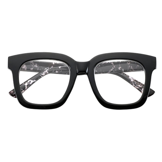 OCCHIALI PER LETTURA MODELLO 'SOUTH CAROLINA NERO MARMORIZZATO' + 3,0