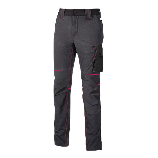 PANTALONE DA LAVORO 'WORLD LADY' M - colore grey fucsia