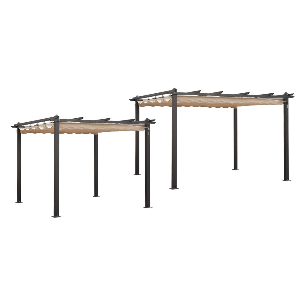 PERGOLA 'NASSAU' mt 3 x 4 x h. 2,25 - telo col. ecru