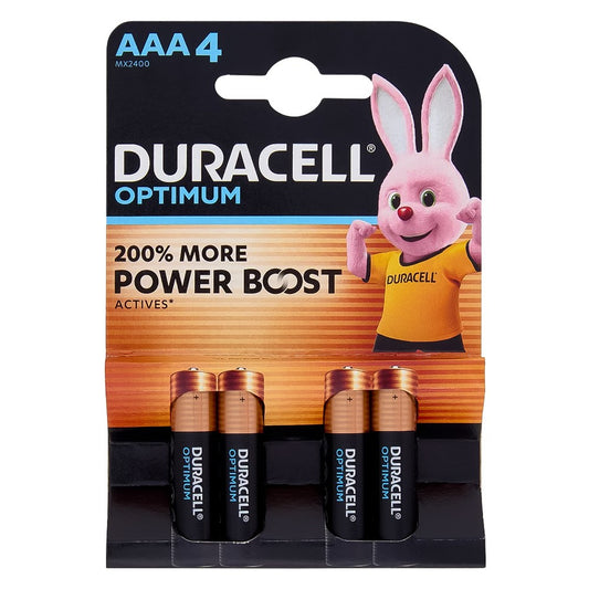 PILA MINISTILO DURACELL 'OPTIMUM' Pz 4 - 1,5 V - AAA (Optimum)