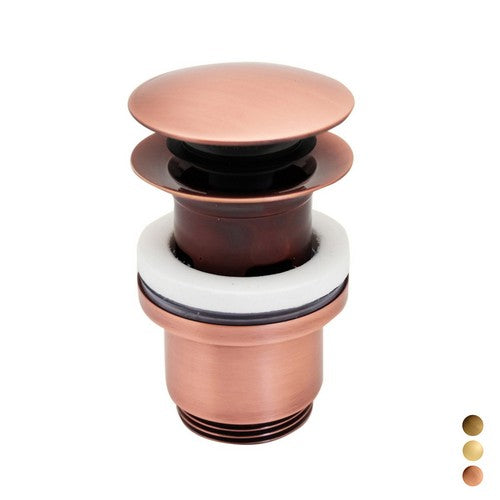 PILETTA CLICK CLACK 1"1/4 TONDA CON TROPPO PIENO Misura: 1"1/4 Dorata
