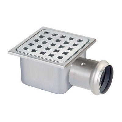 PILETTA IN ACCIAIO INOX Misura: 105x105 H. 62 mm