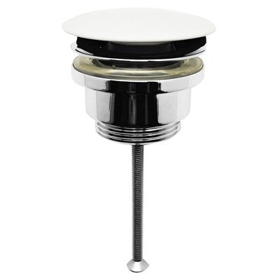 PILETTA LAVABO CLICK-CLACK TAPPO TONDO IN CERAMICA BIANCO Misura: 1"1/4