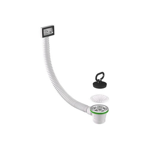 PILETTA PER LAVELLO CUCINA CON TROPPO PIENO RETTANGOLARE Misura: Diam. 70 x 1"1/2