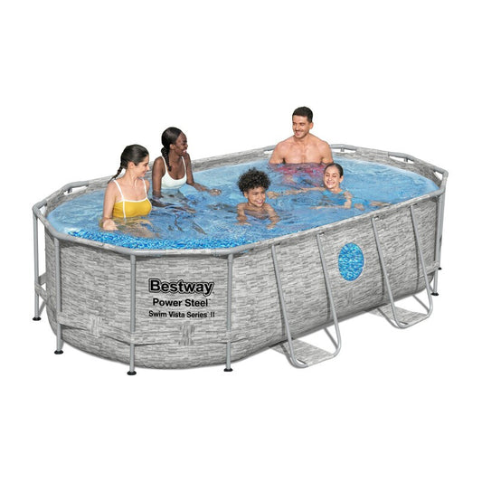 PISCINA POWER STEEL C/TELAIO E POMPA 427X250X100  56714