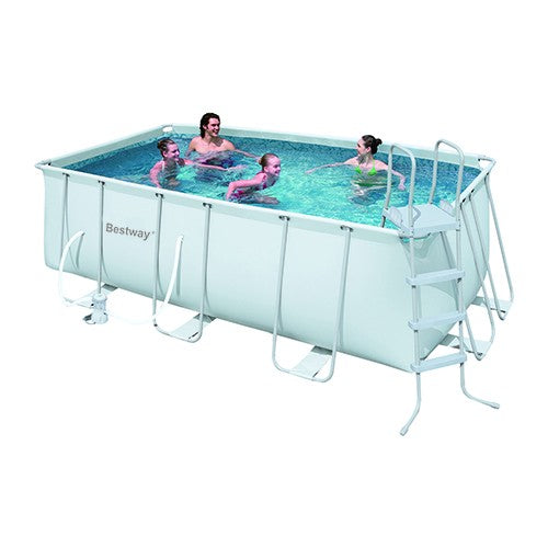 PISCINA POWER STEEL FRAME FUORI TERRA RETTANGOLARE Misura: cm 412 x 201 x 122