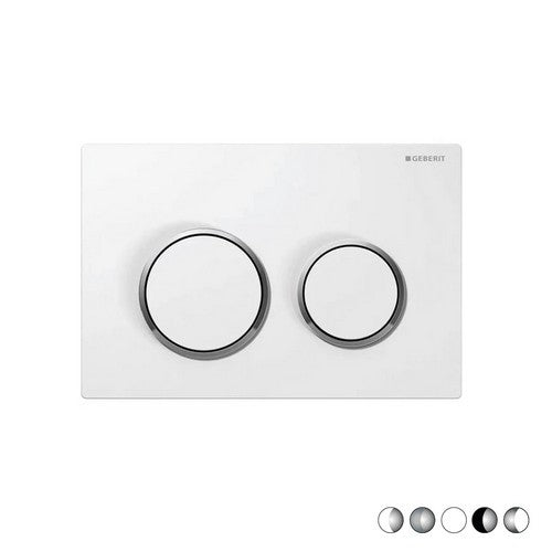 PLACCA DI COMANDO 2 TASTI OMEGA 20 Misura: Bianco Anelli Cromo