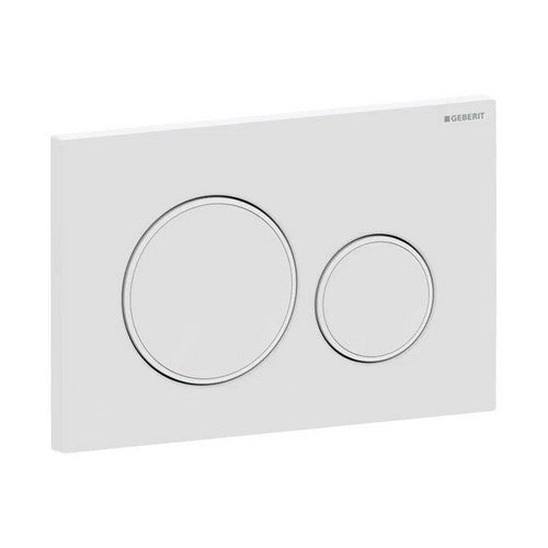 PLACCA DI COMANDO 2 TASTI SIGMA 20 GEBERIT Misura: Bianca - bordi tasti cromo