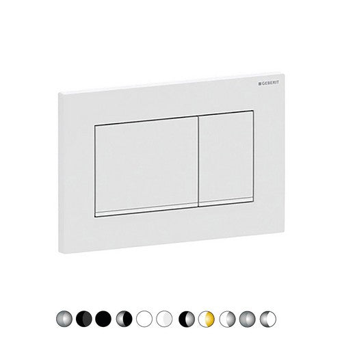 PLACCA DI COPERTURA 2 TASTI "SIGMA 30" GEBERIT Misura: Cromo-Luc/bordo inf. satinato
