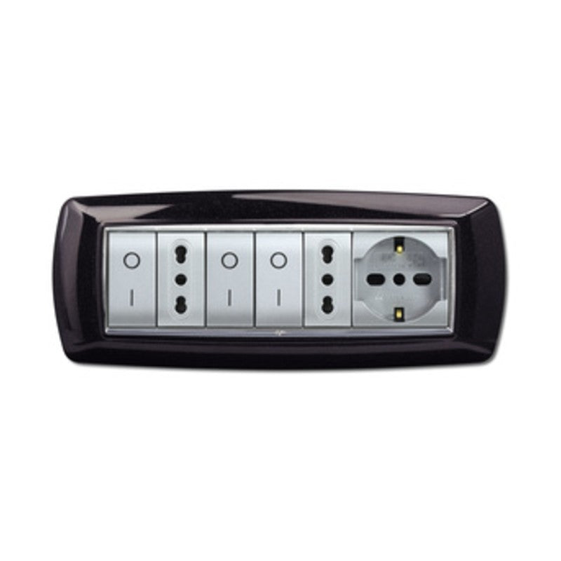 PLACCA LIFE LIVING PLAST NERO GLITTERING 7P