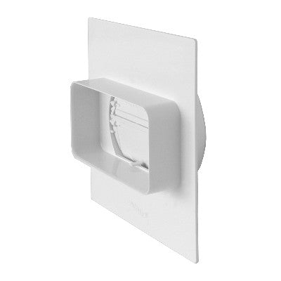 PLACCA PASSAGGIO A MURO DA TUBO TONDO A RETTANGOLARE Misura: Tubo 120x60 / Pass. muro 100