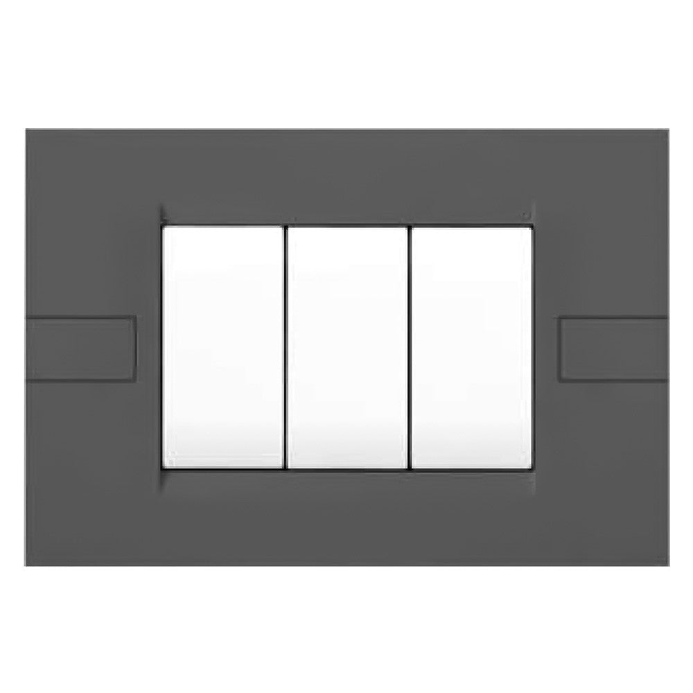 PLACCA SERIE 'INTEGRA' 3 posti - grigio scuro