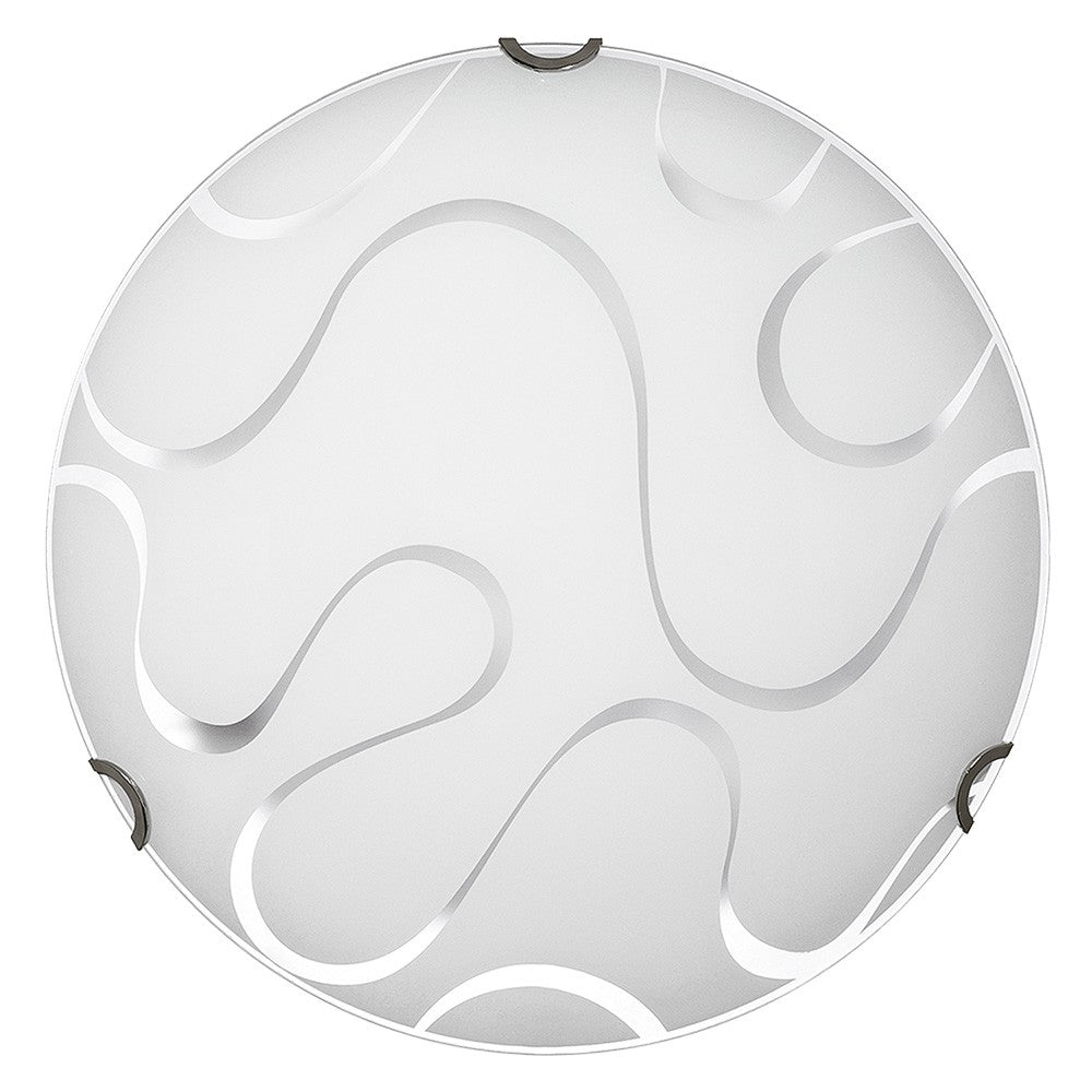PLAFONIERA CON DECORAZIONE 'ONDA' Ø 40 cm
