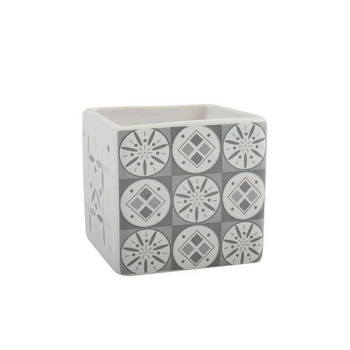 PORTA SPAZZOLINI IN CERAMICA EVORA Misura: Bianco - Grigio