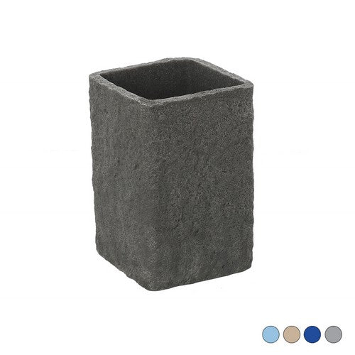 PORTA SPAZZOLINO SABBIA Misura: Acqua marina 7x7xH.10,8 cm