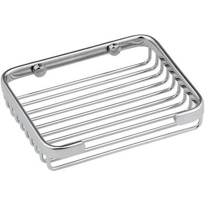 PORTASAPONE RETTANGOLARE IN OTTONE CROMATO LUNGHEZZA CM 20 Misura: LxHxP -205x30x115 mm