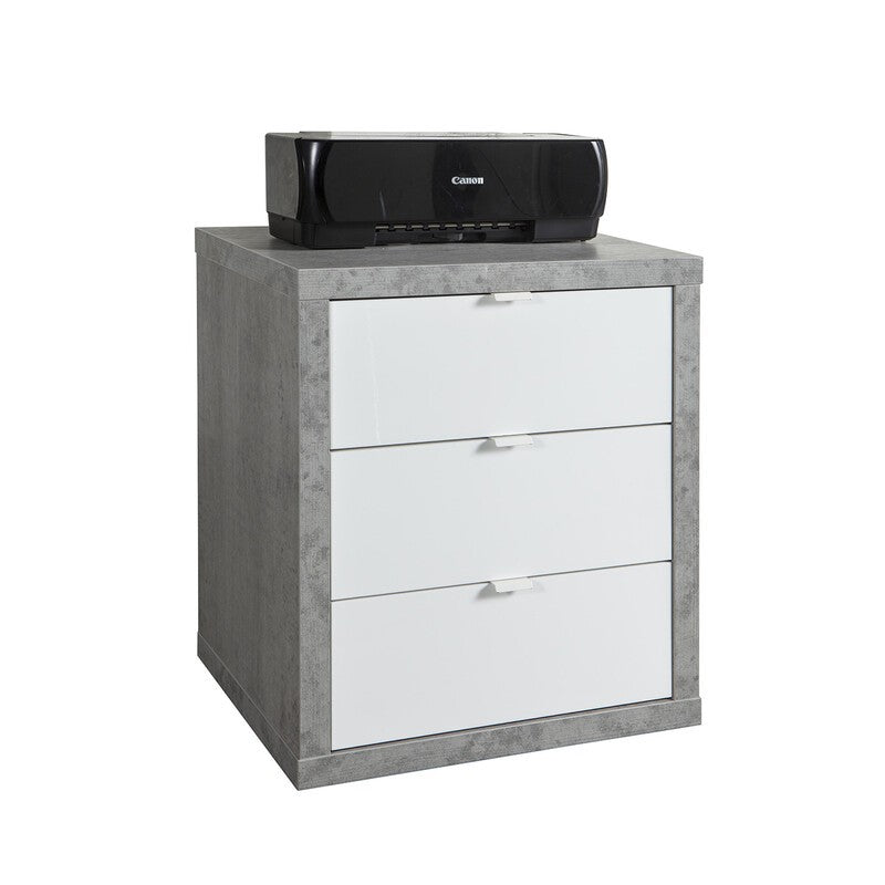 PRATICO CASSETTIERA 45,2X55XH65,5 CM CEMENTO