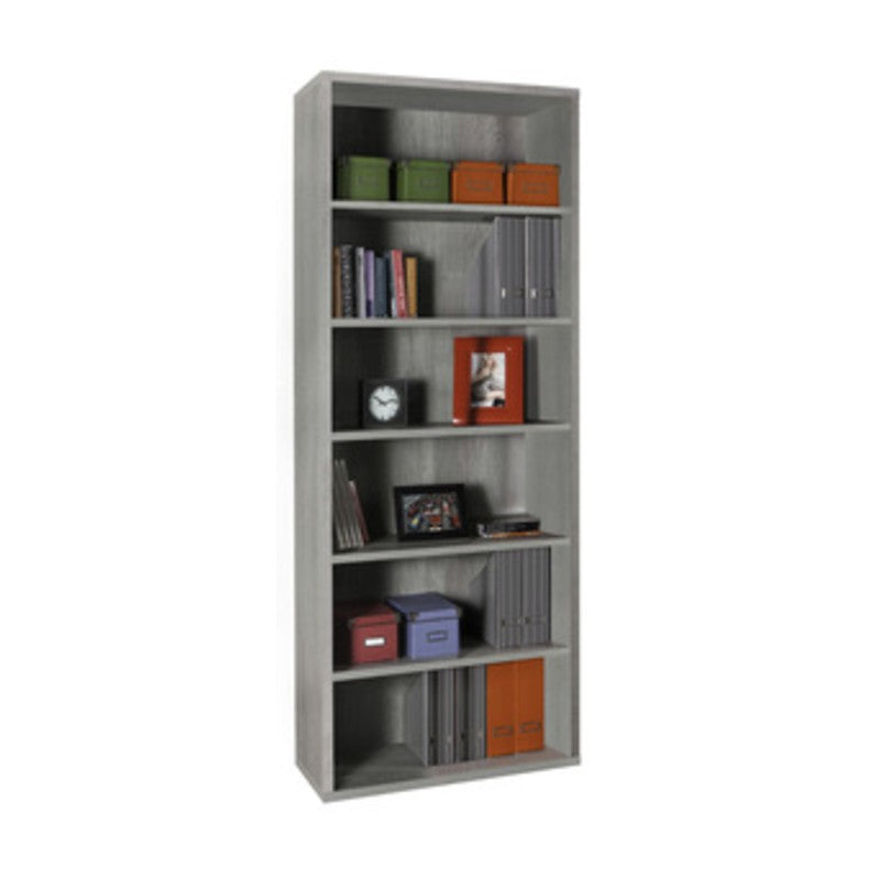 PRATICO LIBRERIA 35,7X81,6XH217 CM CEMENTO