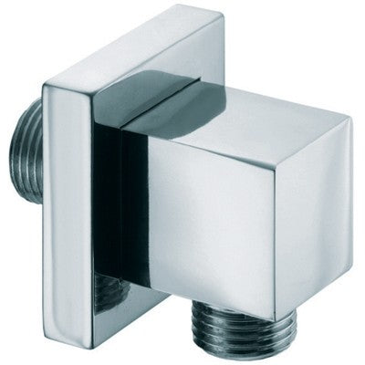 PRESA D'ACQUA QUADRA IN OTTONE CON ROSONE 1/2"Mx1/2"M Misura: cromo