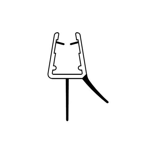 PROFILO GOCCIOLATOIO IN PVC PER CRISTALLI BOX DOCCIA 402 2MT