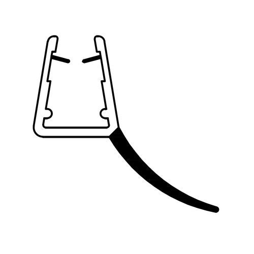 PROFILO GOCCIOLATOIO IN PVC PER CRISTALLI BOX DOCCIA 407 2MT