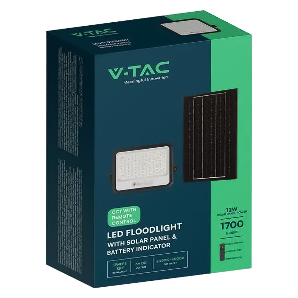 PROIETTORE A LED 'CCT' CON PANNELLO SOLARE 200W / 1700 lumen