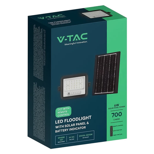 PROIETTORE A LED 'CCT' CON PANNELLO SOLARE 50W / 700 lumen